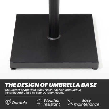 Crestlive Products Square Weighted Umbrella Base Stand Cement Concrete Steel for Outdoor Market Umbrella