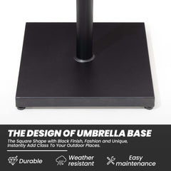 Square Weighted Umbrella Base Stand Cement Concrete Steel