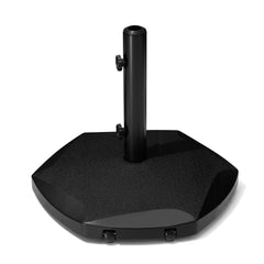 Cement-Filled Black Outdoor Umbrella Base