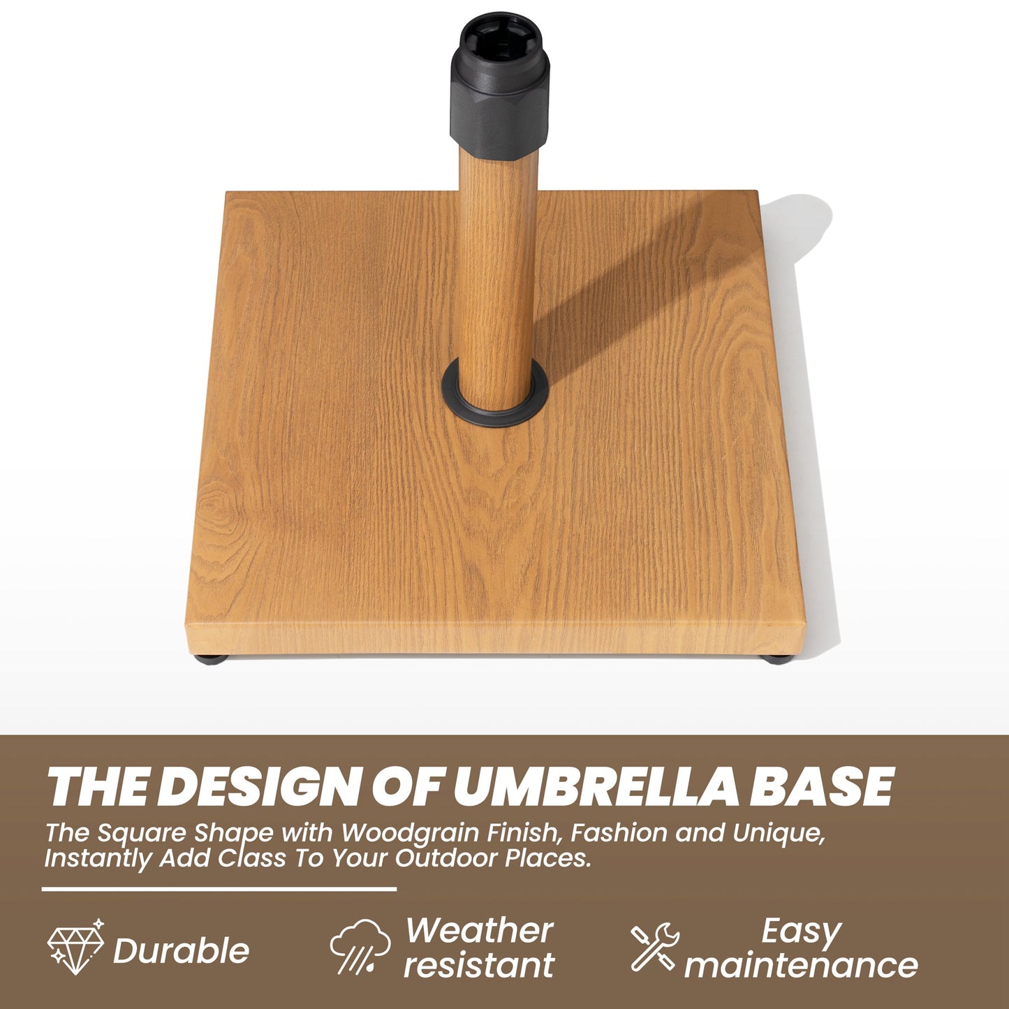 Crestlive Products 45lbs Wind-Resistant Heavy Duty Patio Umbrella Base for Outdoor Use with Windproof Design