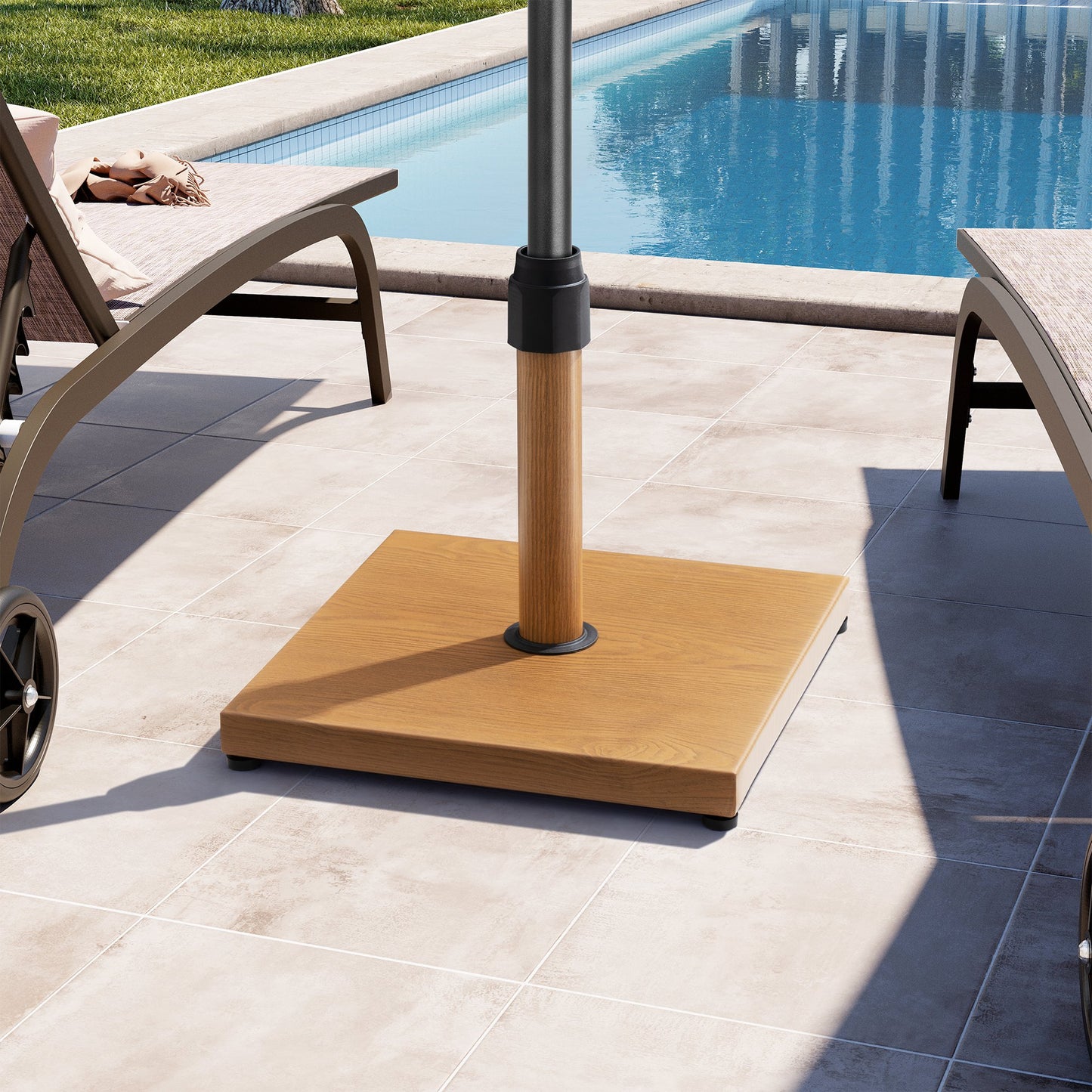 Crestlive Products 45lbs Wind-Resistant Heavy Duty Patio Umbrella Base for Outdoor Use with Windproof Design