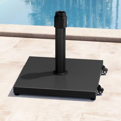 45 lbs Steel Market Umbrella Base with Cement Filling & Wheels