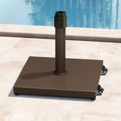 45 lbs Steel Market Umbrella Base with Cement Filling & Wheels