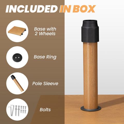 Crestlive Products 45lbs Steel Market Umbrella Base Cement Filling with Wheels