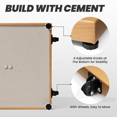45 lbs Steel Market Umbrella Base with Cement Filling & Wheels