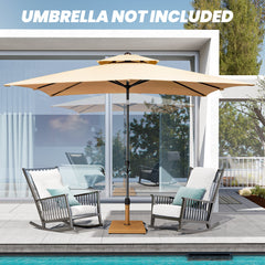 45 lbs Steel Market Umbrella Base with Cement Filling & Wheels