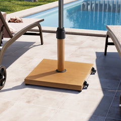 45 lbs Steel Market Umbrella Base with Cement Filling & Wheels