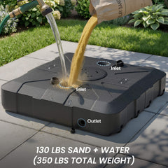 Fillable Cantilever Umbrella Base with Wheels