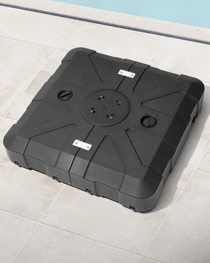 Crestlive Products Fillable Patio Offset Cantilever Umbrella Base with Wheels