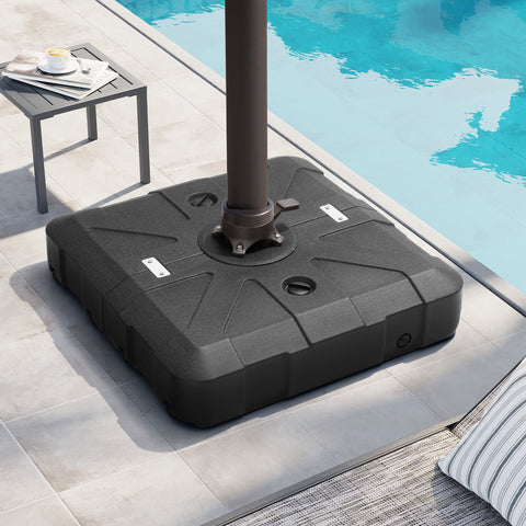 Crestlive Products Fillable Patio Offset Cantilever Umbrella Base with Wheels