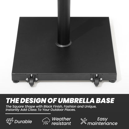 Crestlive Products Square Weighted Outdoor Umbrella Base Stand for Patio Market Umbrella