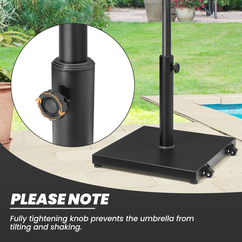 Crestlive Products Square Weighted Outdoor Umbrella Base Stand for Patio Market Umbrella