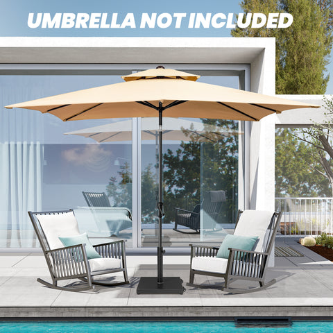 Crestlive Products Square Weighted Outdoor Umbrella Base Stand for Patio Market Umbrella