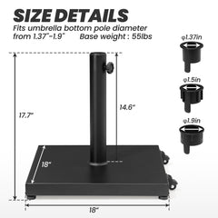 Weighted Market Umbrella Base