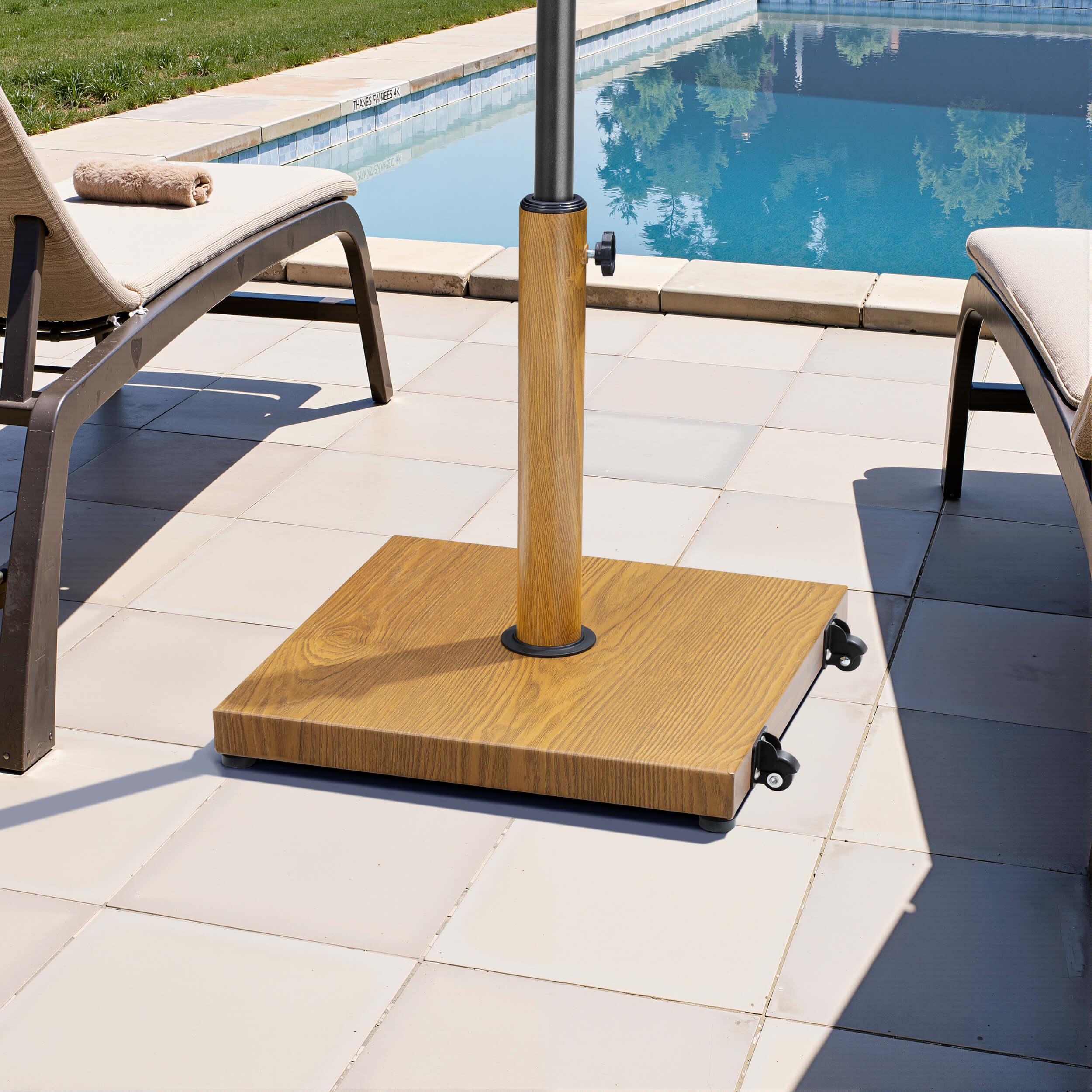 blissun 22lb heavy duty patio market umbrella base stand Weighted Market Umbrella Base