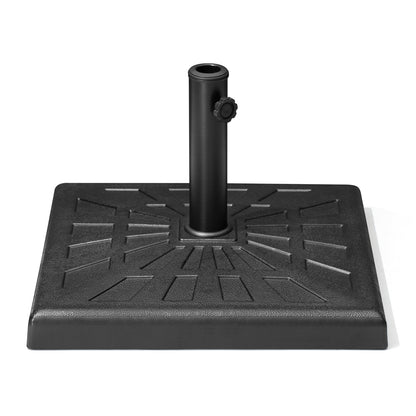 Crestlive Products 42lbs HDPE Market Umbrella base Cement Filling Black Patio Umbrella Base