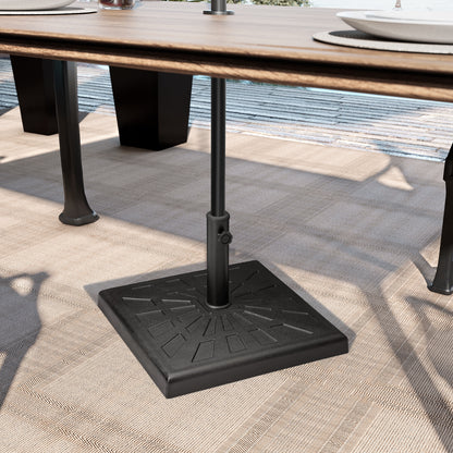 Crestlive Products 42lbs HDPE Market Umbrella base Cement Filling Black Patio Umbrella Base