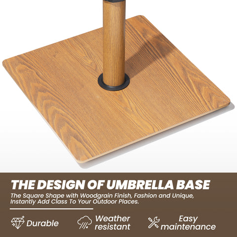 Crestlive Products 30 lbs Heavy-Duty Square Patio Umbrella Base