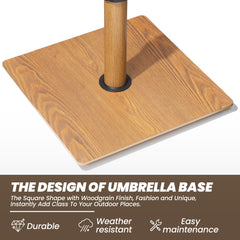 30 lbs Heavy Duty Square Patio Umbrella Base