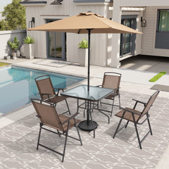 55 lbs Patio Umbrella Base with Wheels