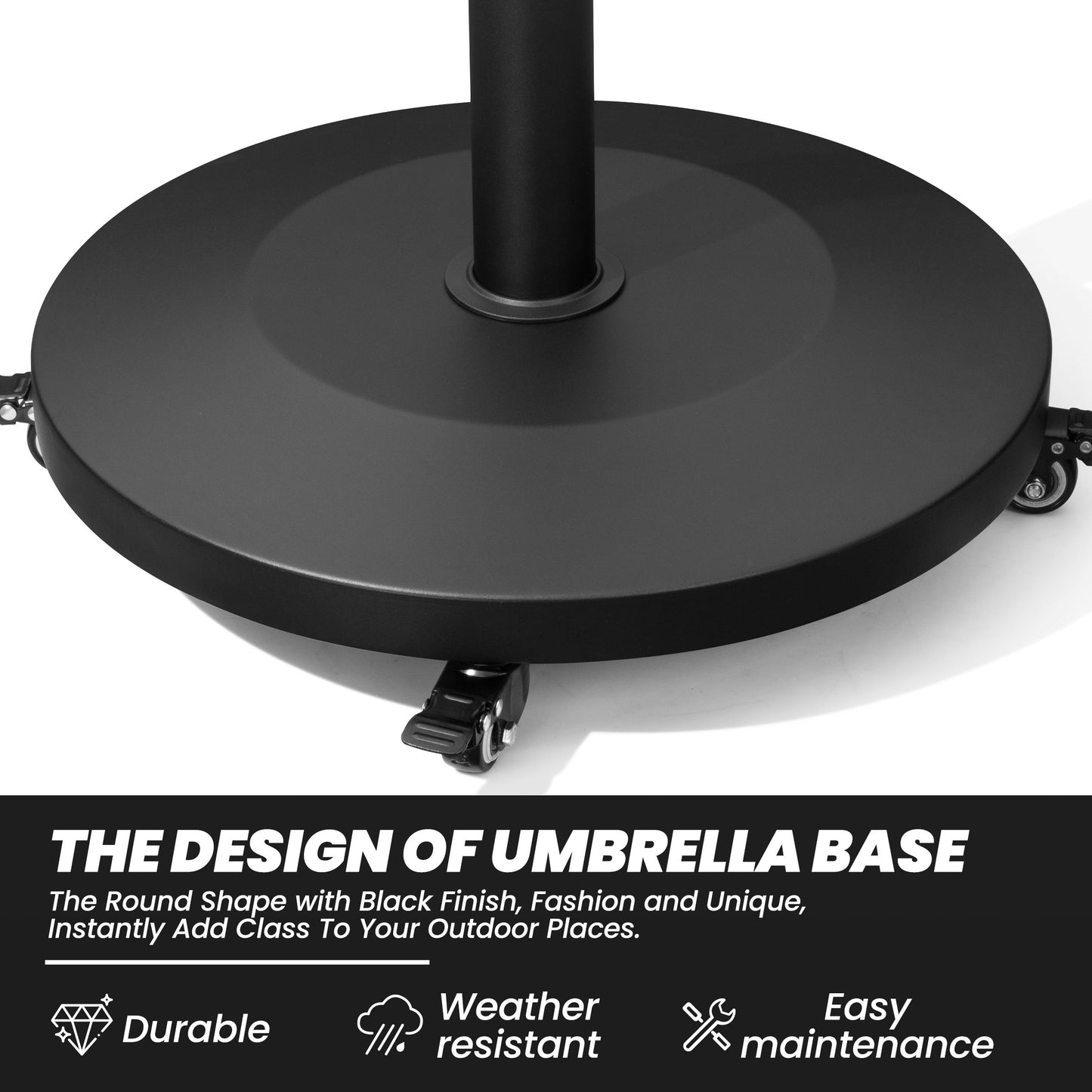 Crestlive Products 1 pc Umbrella base Black Patio Umbrella Base