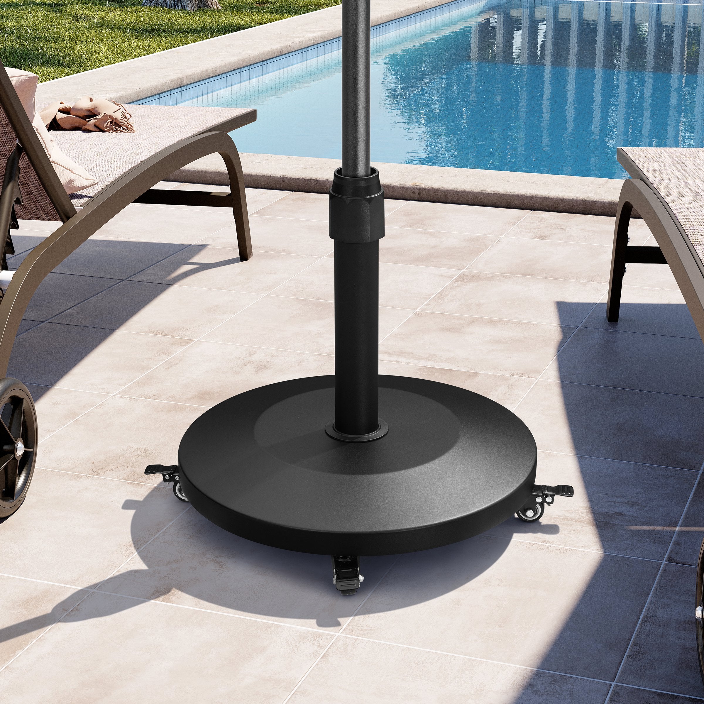40 lbs Market Umbrella Base with Wheels