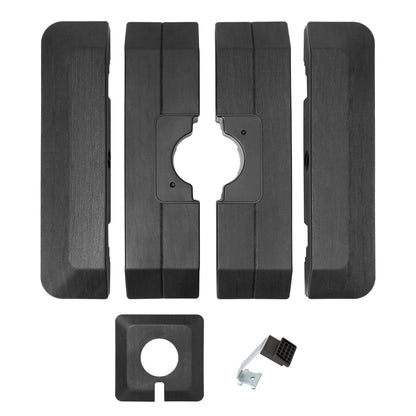 Crestlive Products 4-Piece Heavy Duty 240lbs Fillable Water & Sand Square Cantilever Umbrella Base