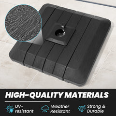 4-Piece 240 lbs Square Cantilever Umbrella Base
