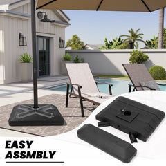4-Piece 240 lbs Square Cantilever Umbrella Base
