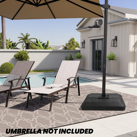 Crestlive Products 4-Piece 240lbs Square Cantilever Umbrella Base