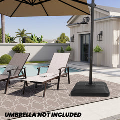 4-Piece 240 lbs Square Cantilever Umbrella Base
