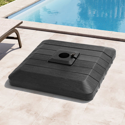 Crestlive Products 4-Piece Heavy Duty 240lbs Fillable Water & Sand Square Cantilever Umbrella Base