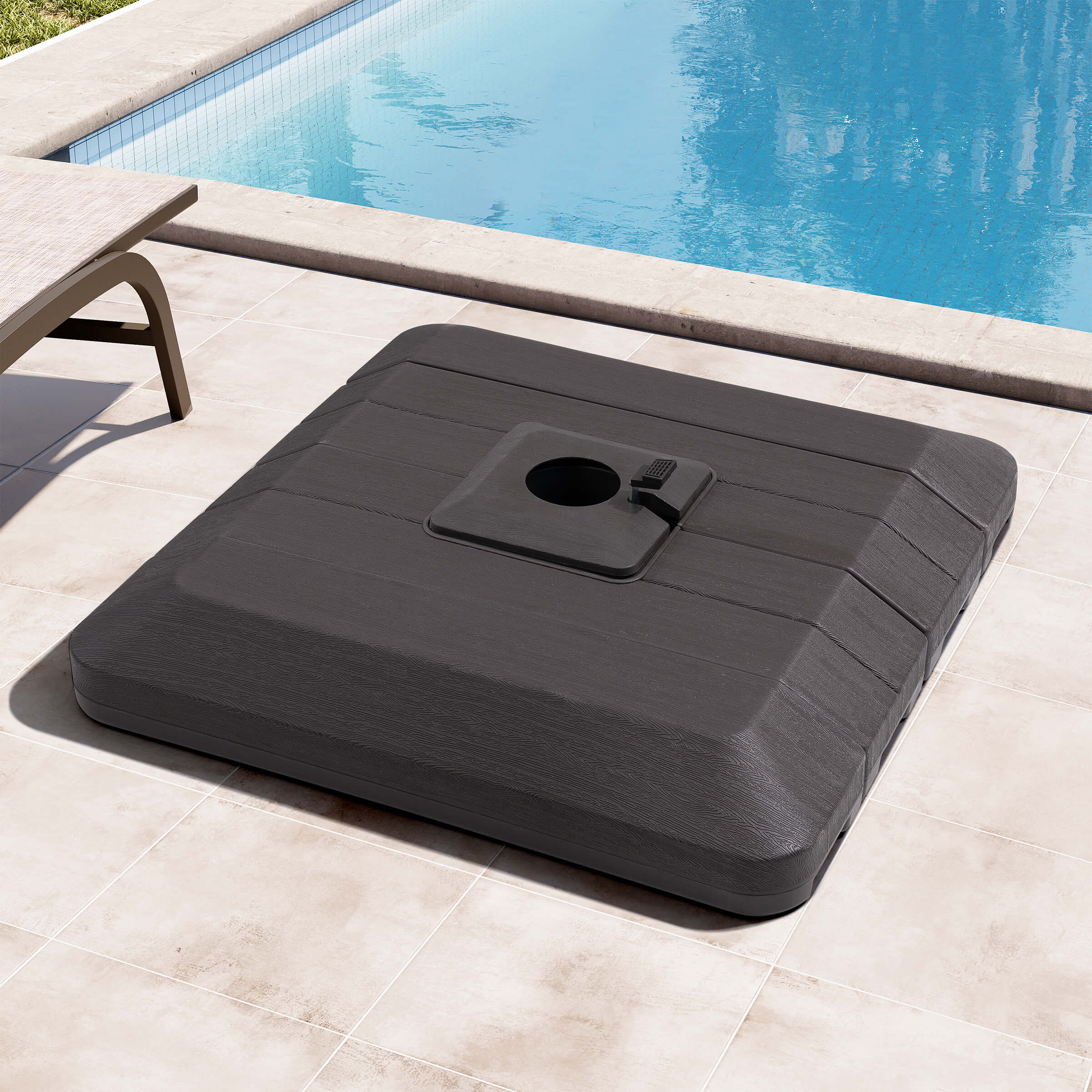 240 lbs 4-Piece Square Cantilever Umbrella Base