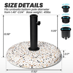 Heavy Duty Round Market Umbrella Base