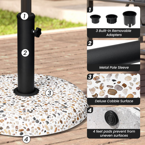 Crestlive Products Heavy Duty Round Base Stand for Outdoor Patio Market Umbrella