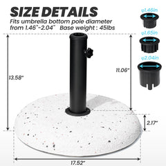 Heavy Duty Round Market Umbrella Base