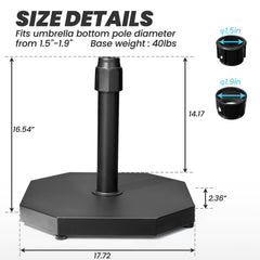 40 lbs Cement Market Umbrella Base