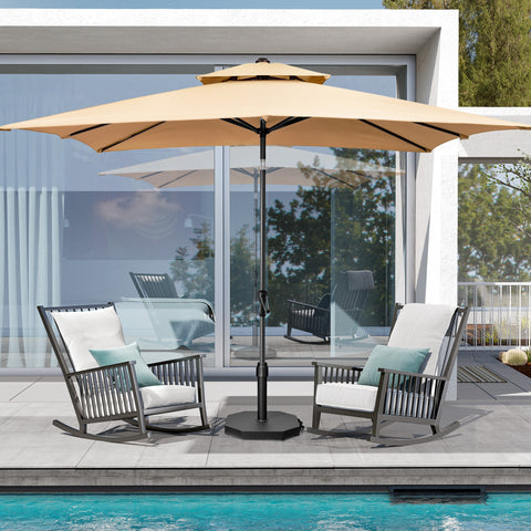 Crestlive Products 40 Lb. Cement Patio Market Umbrella Base With Wheels