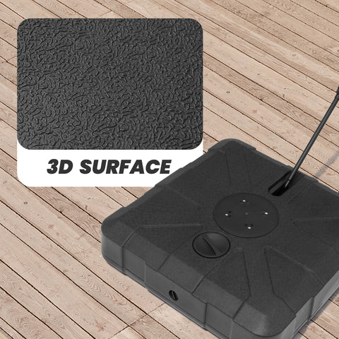 Crestlive Products Heavy-Duty Fillable Patio Umbrella Base Stand with Wheels