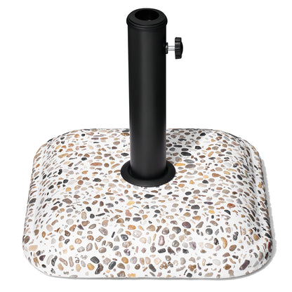 Crestlive Products 45lbs Heavy Duty Cobble Cement Patio Umbrella Base