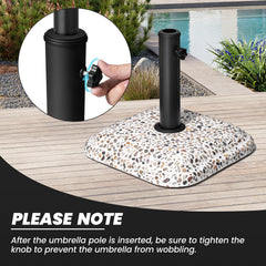 45 lbs Heavy Duty Cobble Cement Patio Umbrella Base