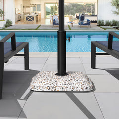 45 lbs Heavy Duty Cobble Cement Patio Umbrella Base