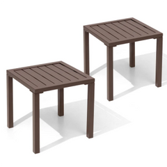 16x16" Aluminum Outdoor Square Side Table